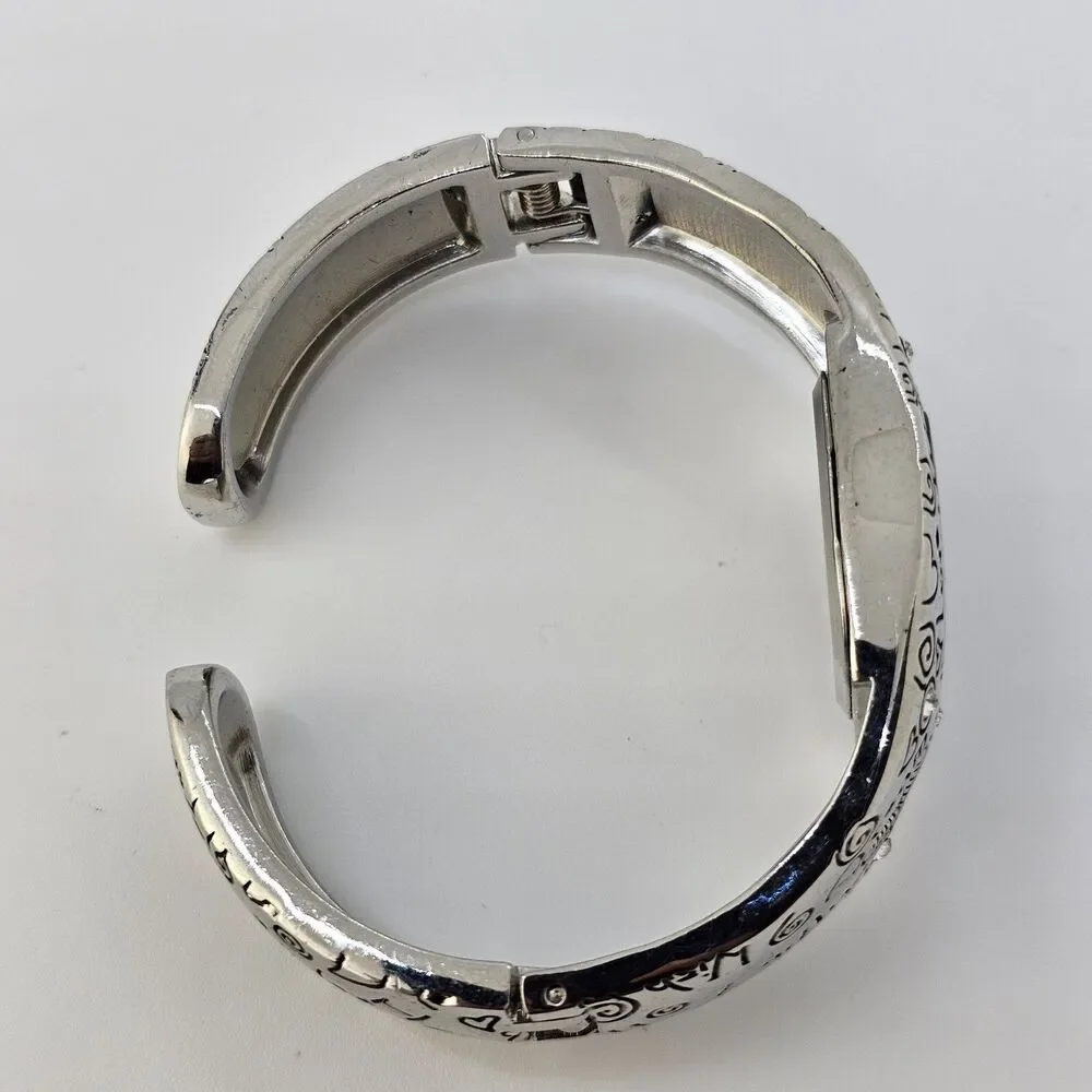 Women's Hearts Cuff Bracelet Watch‎ 24MM Gray Dail Bracelet 5.5